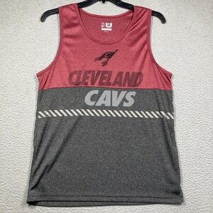 Cleveland Cavs Shirt Mens Large Gray Maroon Sleeveless  Tank‎ NBA Basketball